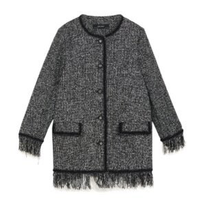 Tweed Jacket With Metallic Thread