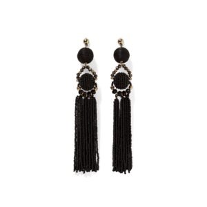 Bits Hoop Earrings in Black